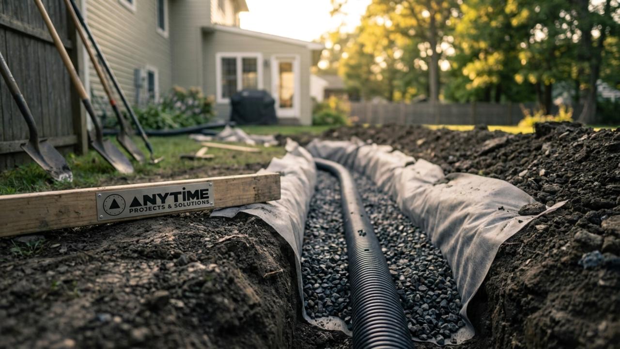 The ground should slope away from the house — and often doesn't
